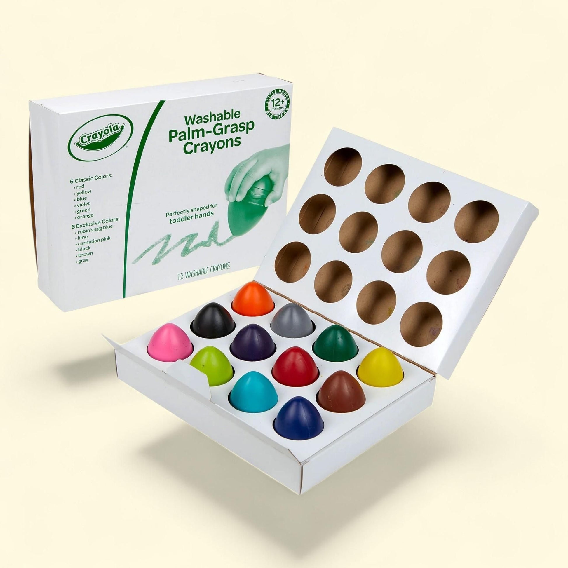 Crayola Egg Crayons (12ct), Jumbo Washable Crayons — authentic US product shipped worldwide by Treatspree