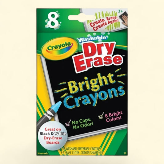 Crayola Washable Dry Erase Crayon, 8 Count