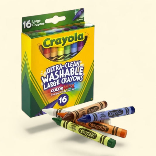 Crayola Washable Large Color Max Crayons, 16 Count