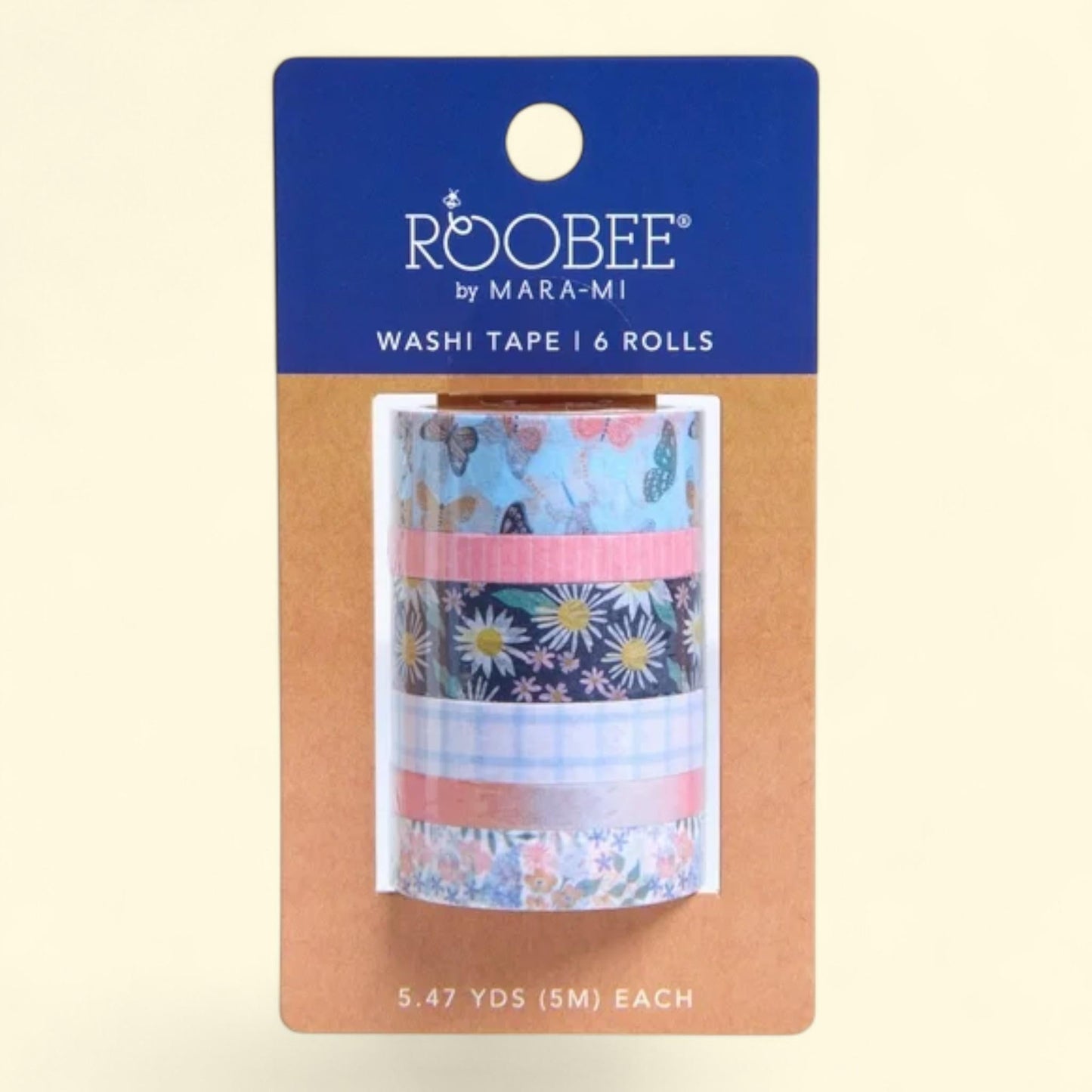 Ruban washi « Roobee by Mara Mi Butterfly », 6 rouleaux