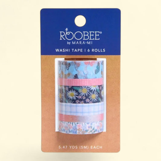 Ruban washi « Roobee by Mara Mi Butterfly », 6 rouleaux