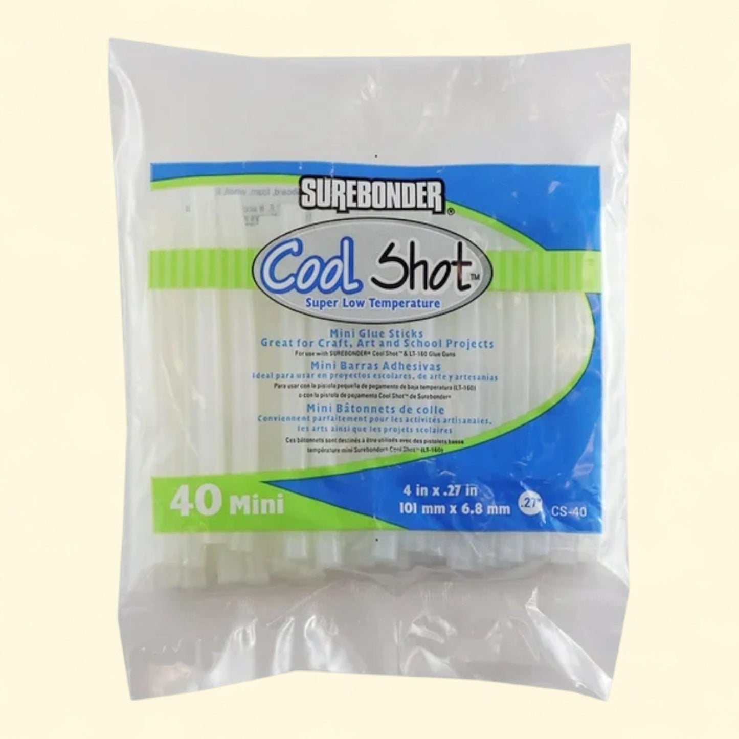 Cool Shot Hot Glue Sticks, Mini Size 4" - 40 Pack — authentic US product shipped worldwide by Treatspree