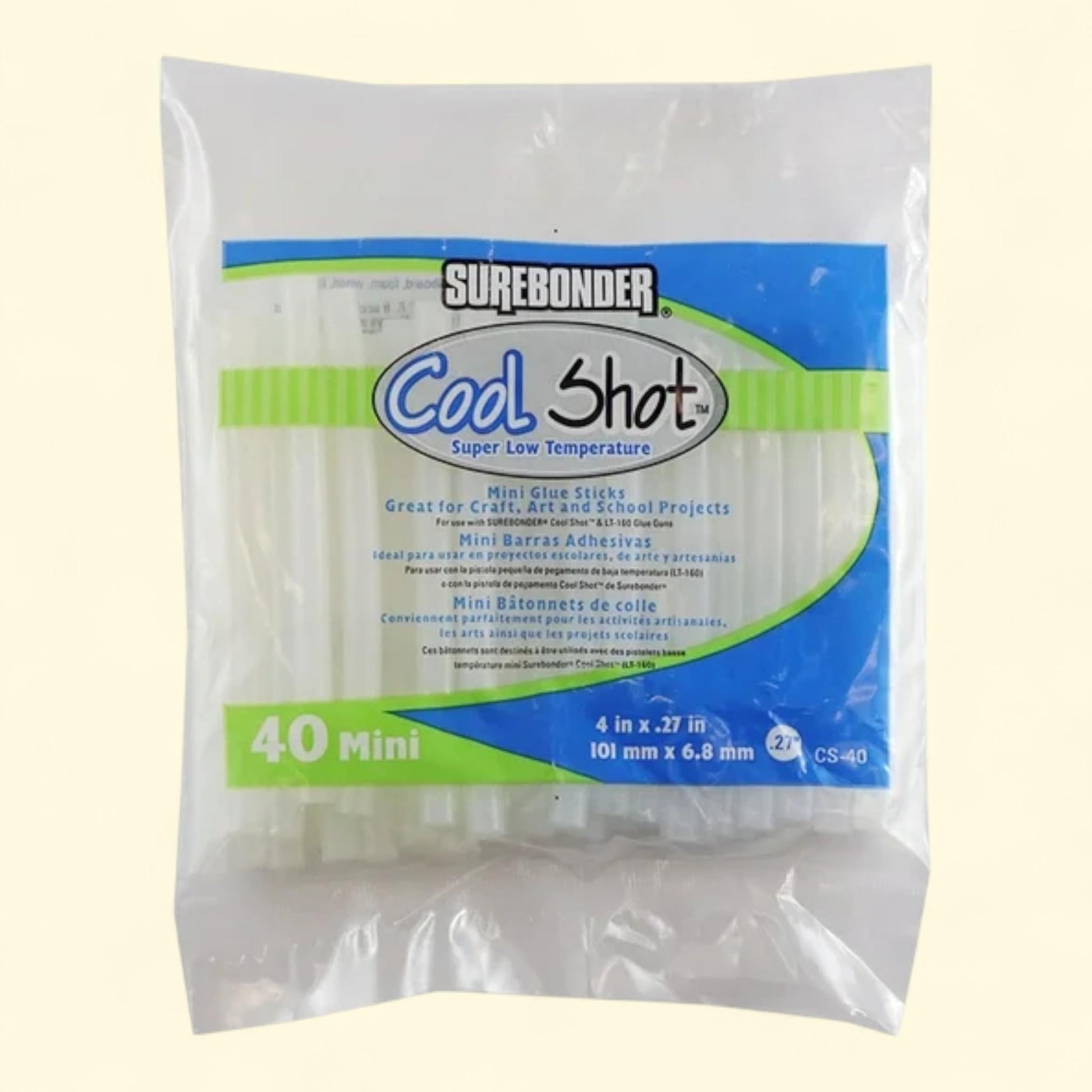 Cool Shot Hot Glue Sticks, Mini Size 4" - 40 Pack — authentic US product shipped worldwide by Treatspree