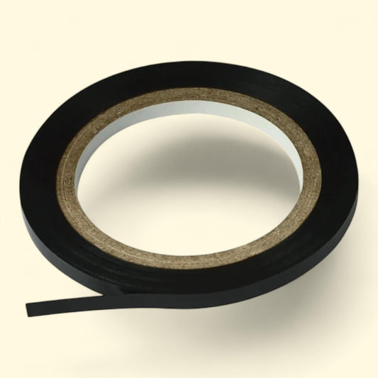 Creative Start Plastic Tape, Gloss Black, 1/8" x 328" roll, 6 rolls