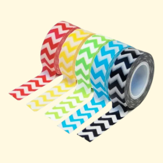 Dress My Cupcake Washi Decorative Tape, Chevron Collection, Set of 5 Tapes