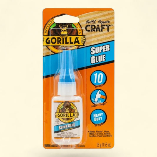 Gorilla Clear Super Glue, 15 g Bottle