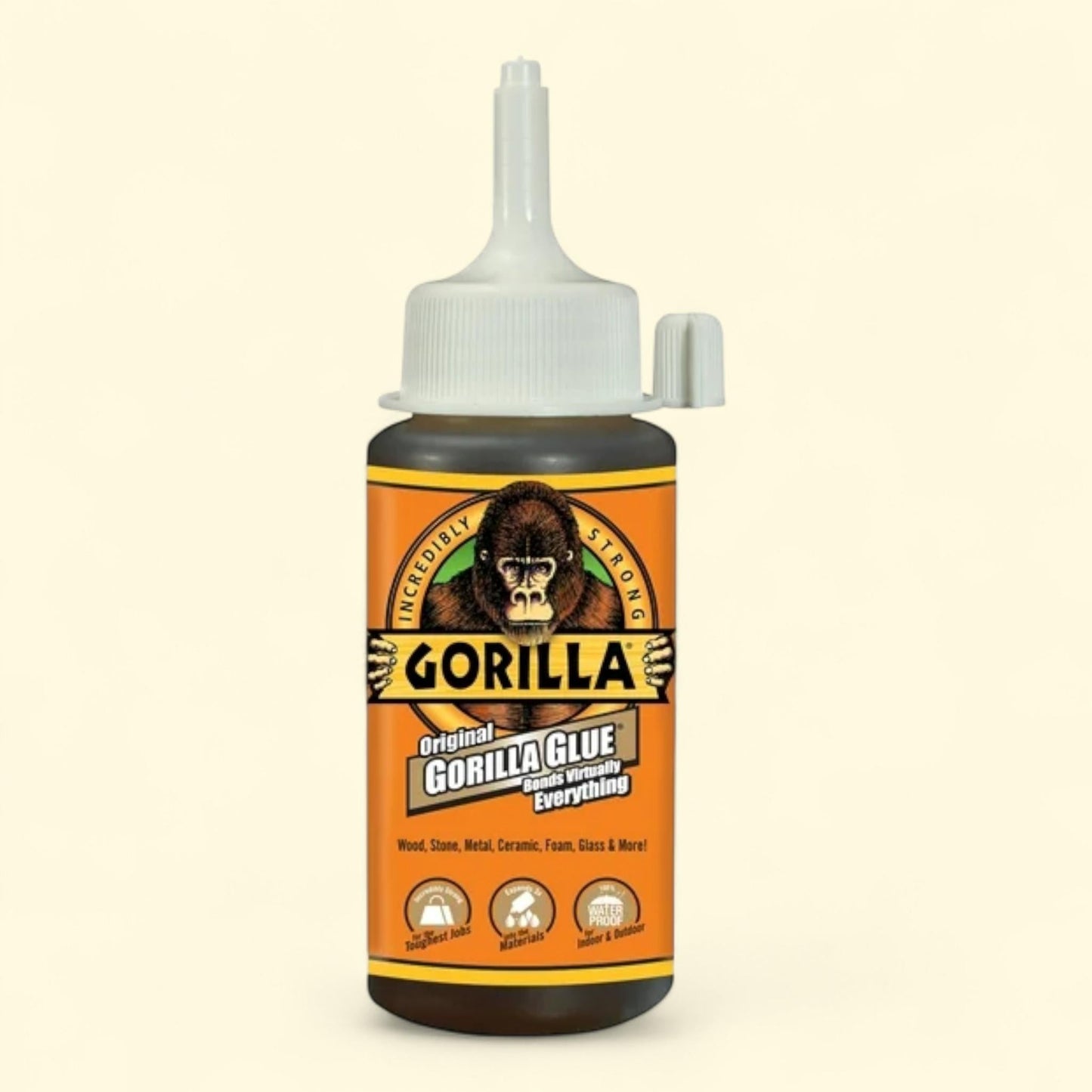 Gorilla Brown Polyurethane Glue, 4 oz Bottle