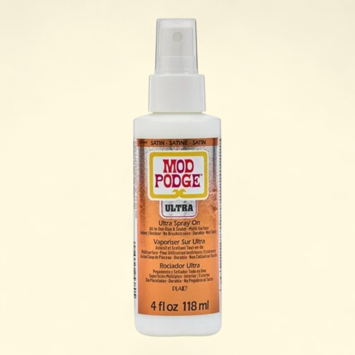 Mod Podge Ultra Spray Glue and Sealer, Satin Finish, 4 fl oz — authentic US product shipped worldwide by Treatspree