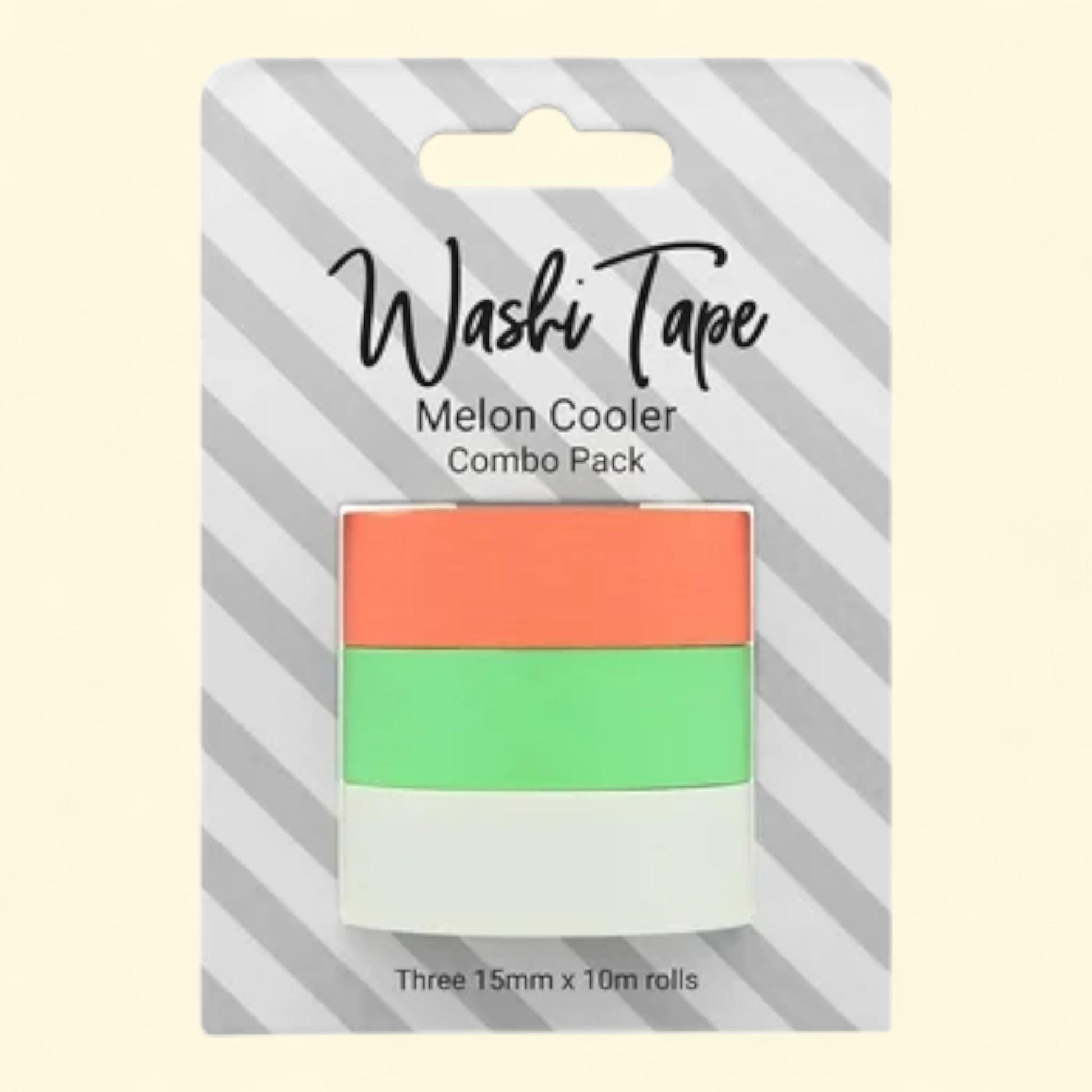 PA Essentials Washi Tape 15mm x 10m 3pc Combo Pack, Melon Cooler — authentic US product shipped worldwide by Treatspree