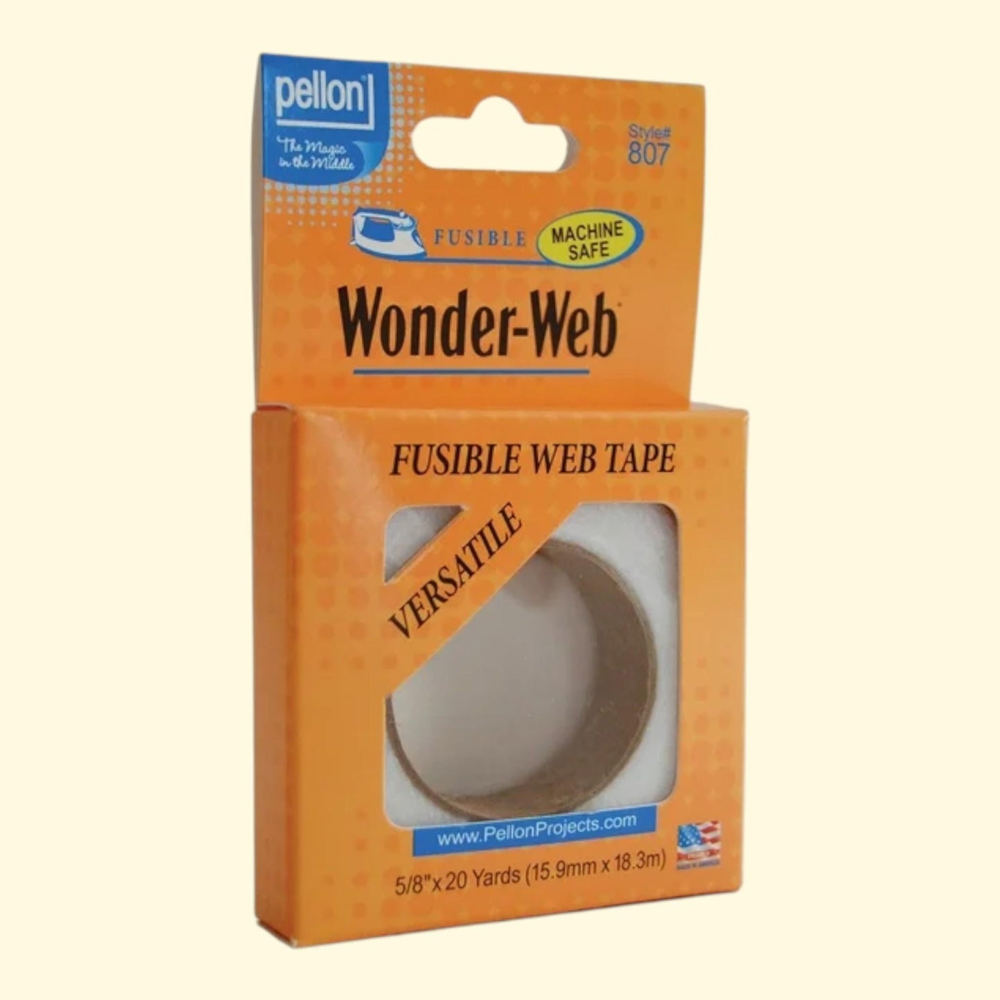 Pellon Wonder Web Fabric Tape, Clear 5/8" x 20 Yards