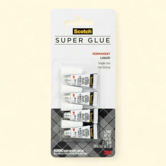 Scotch Permanent Liquid Super Glue, .07 oz/Tube, 4 Count