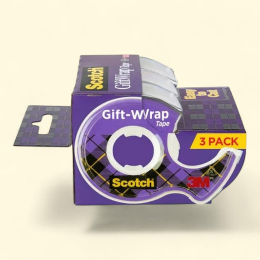 Scotch Gift Wrap Tape, Satin Finish, 3/4 in. x 325 in., 3 Dispensers