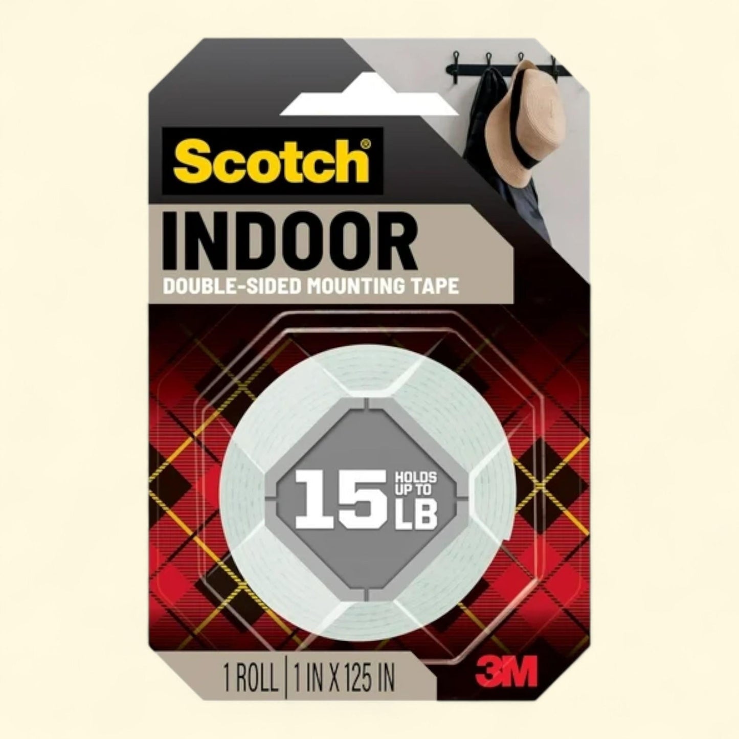 Scotch Mounting Tape, 1 in x 125 in