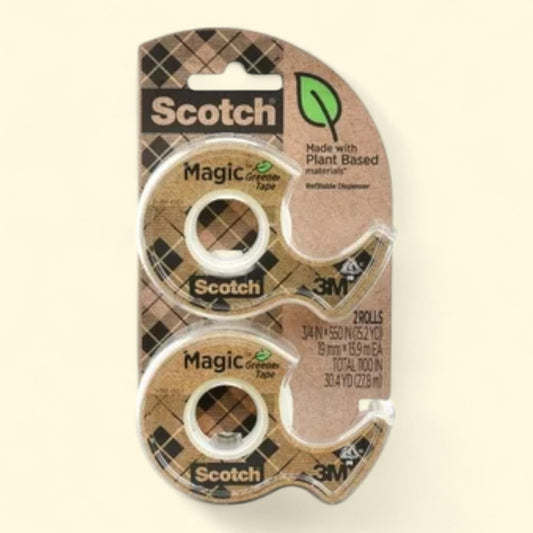 Scotch Magic Tape Dispensers, 0.75 in. x 550 in., 2 Dispensers
