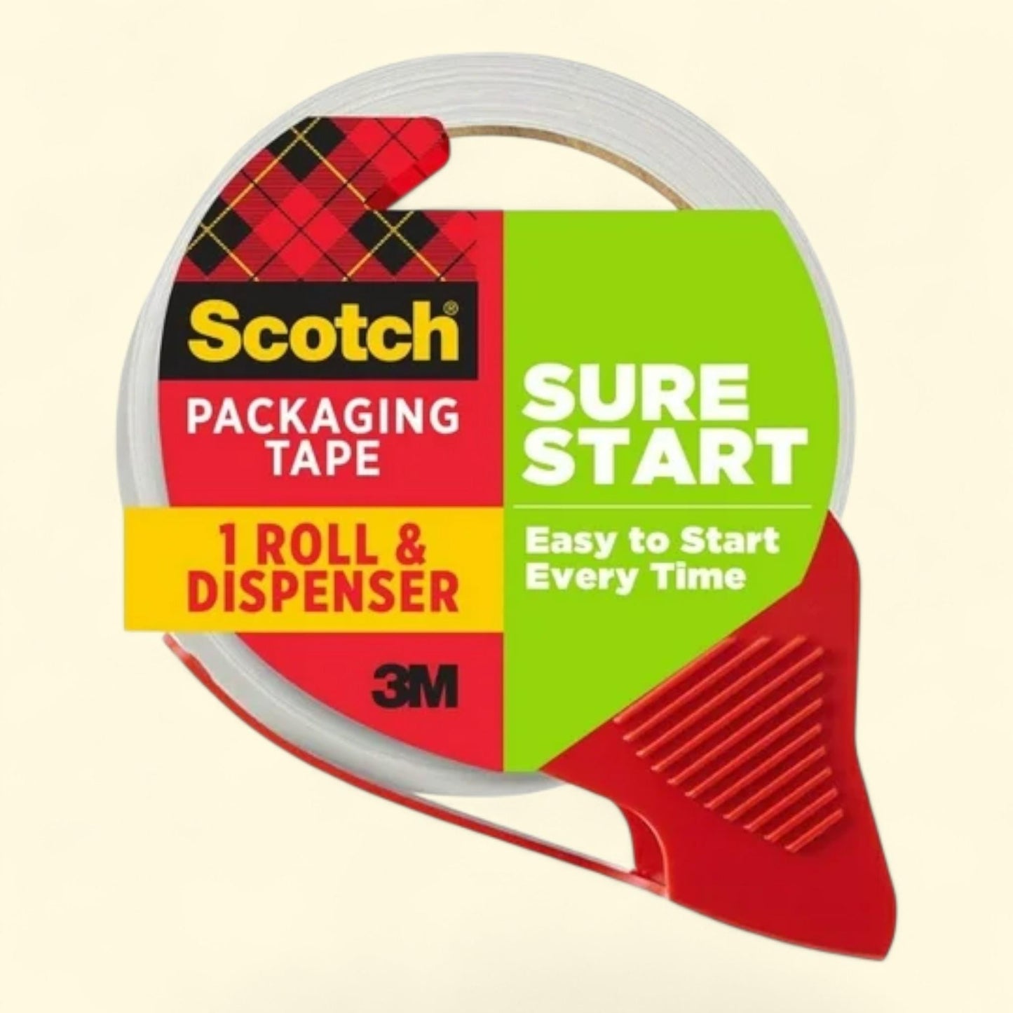 Scotch Sure Start Packaging Tape Dispenser, 1.88 in. x 38.2 yd.
