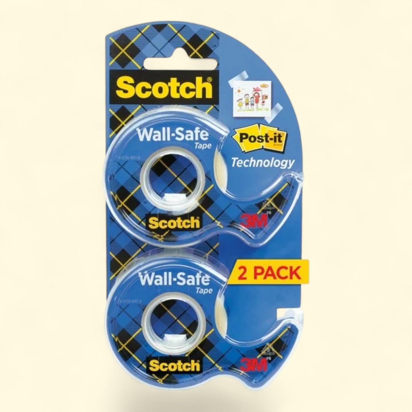 Scotch Wall-Safe Tape, 3/4 in. x 600 in., 2 Dispensers/Pack — authentic US product shipped worldwide by Treatspree