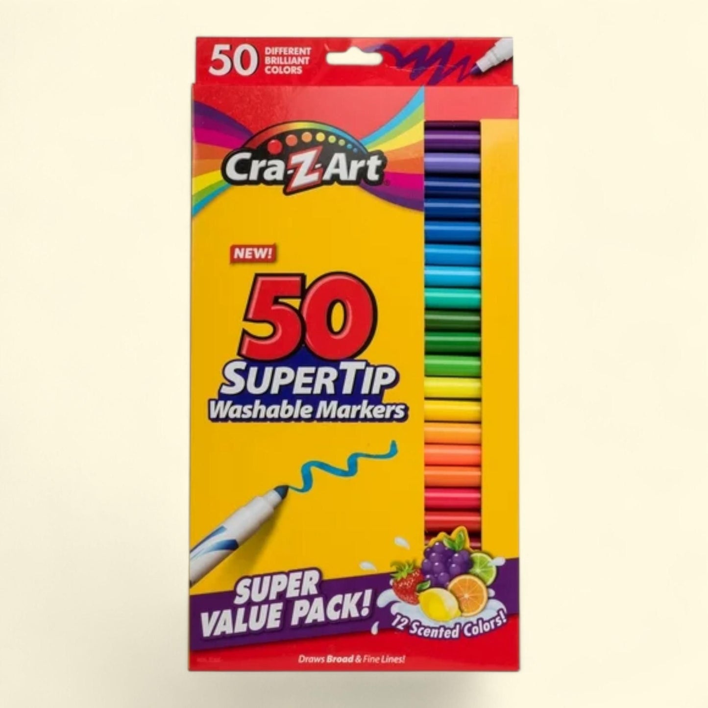 Cra-Z-Art Super Tip Washable Markers, 50 Count — authentic US product shipped worldwide by Treatspree