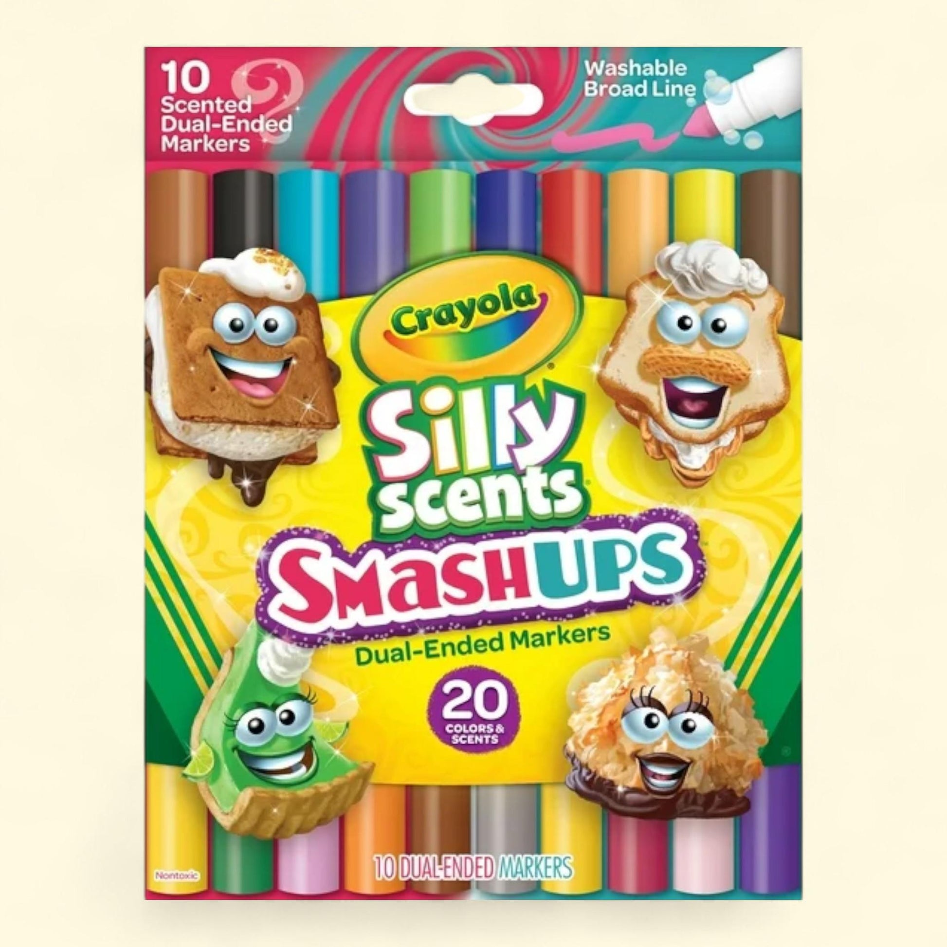 Crayola Silly Scents Markers, Broad Line, 20 Colors — authentic US product shipped worldwide by Treatspree
