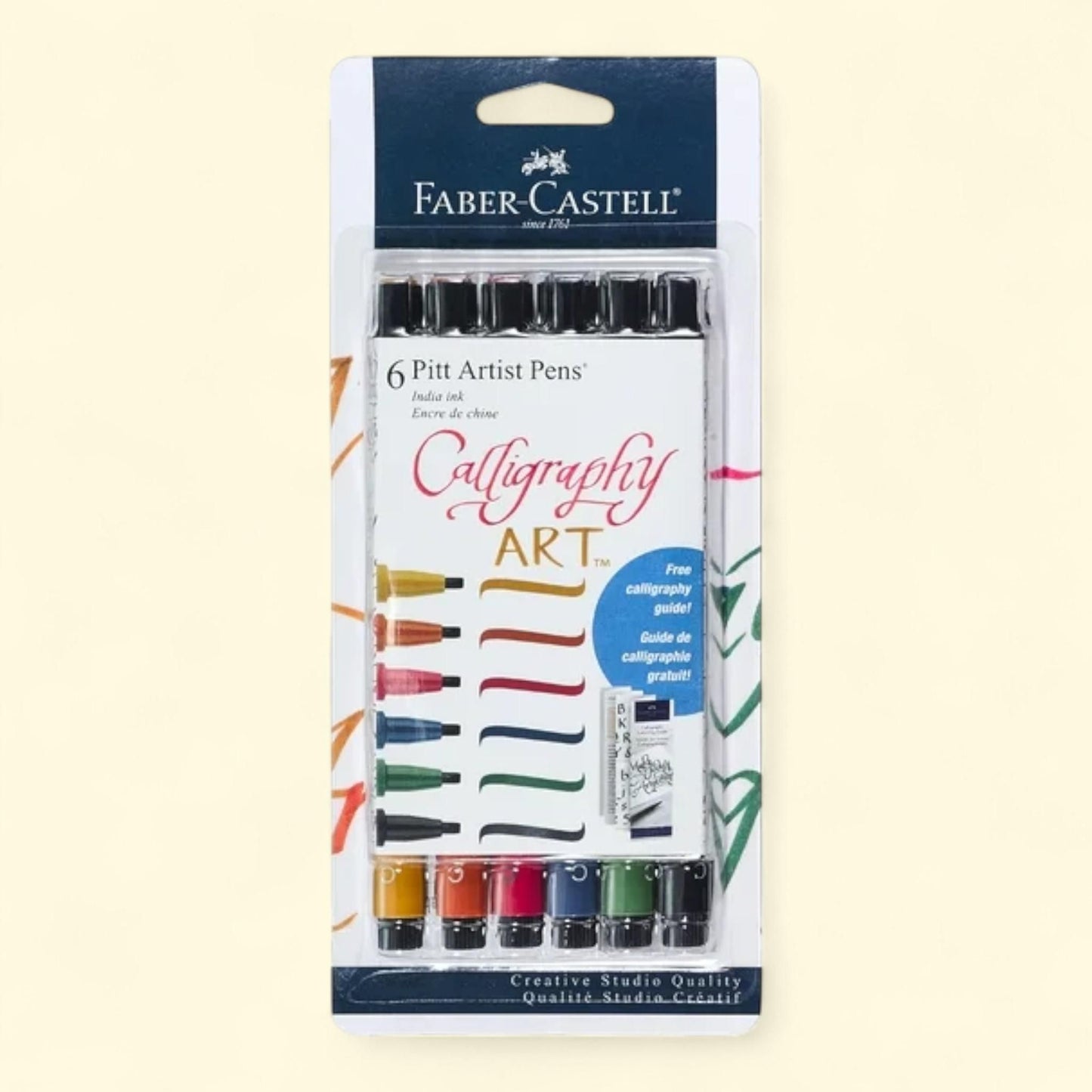 Faber-Castell Pitt Artist Pen Calligraphy, Assorted, 6 Art Markers — authentic US product shipped worldwide by Treatspree