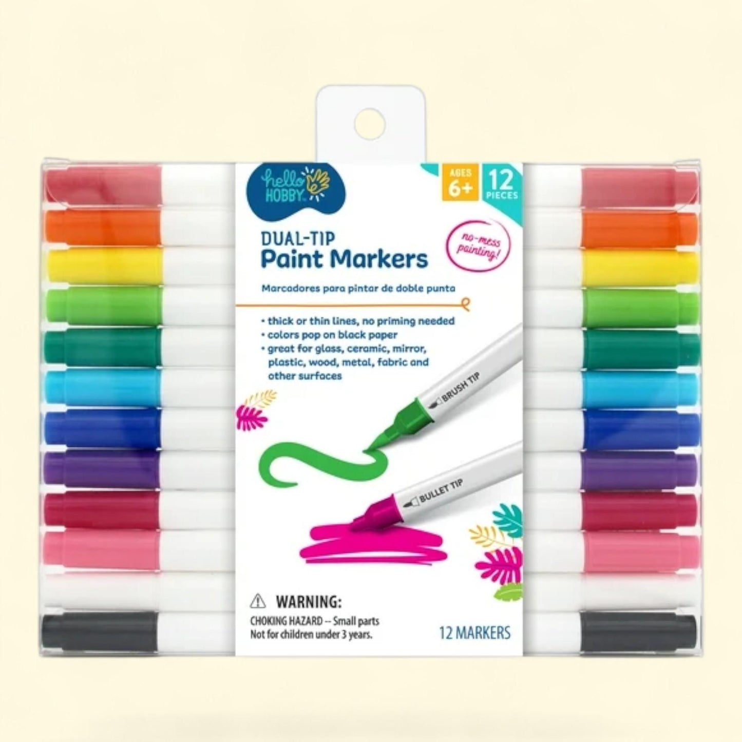 Hello Hobby Acrylic Paint Markers, 12 Count — authentic US product shipped worldwide by Treatspree