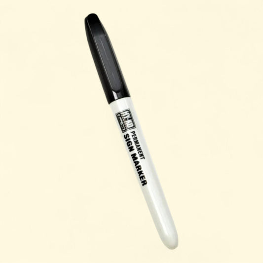 Hy-Ko Permanent Marker, Black, Chisel Tip, Weather-Resistant Ink