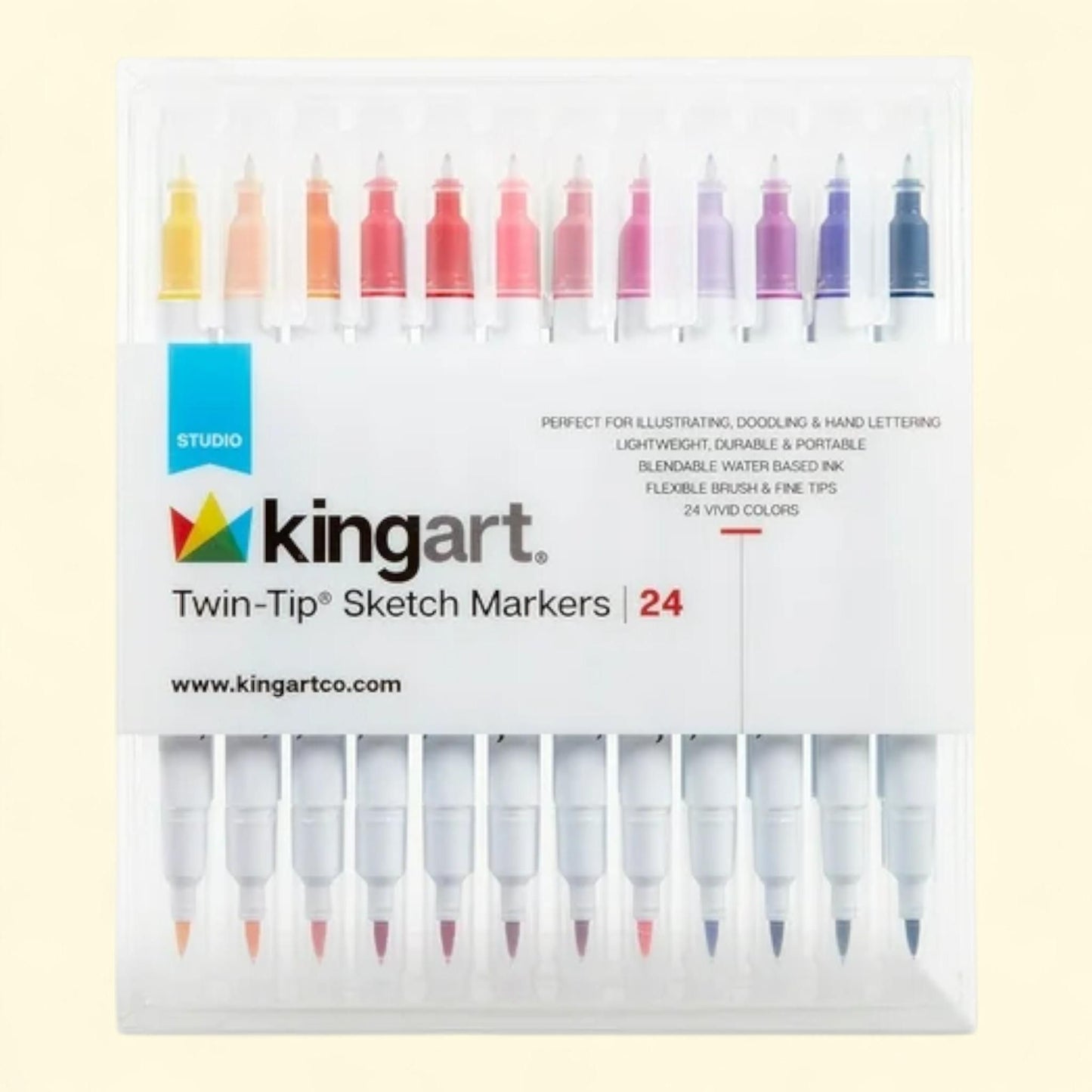 KINGART Sketch Markers, 24pc — authentic US product shipped worldwide by Treatspree