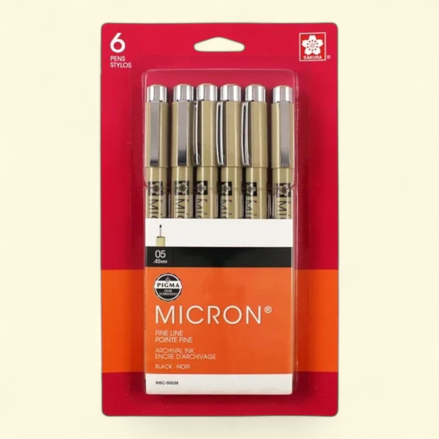 Sakura Pigma Micron Fineliner Pens, 05 Tip Size, 6 Pk — authentic US product shipped worldwide by Treatspree