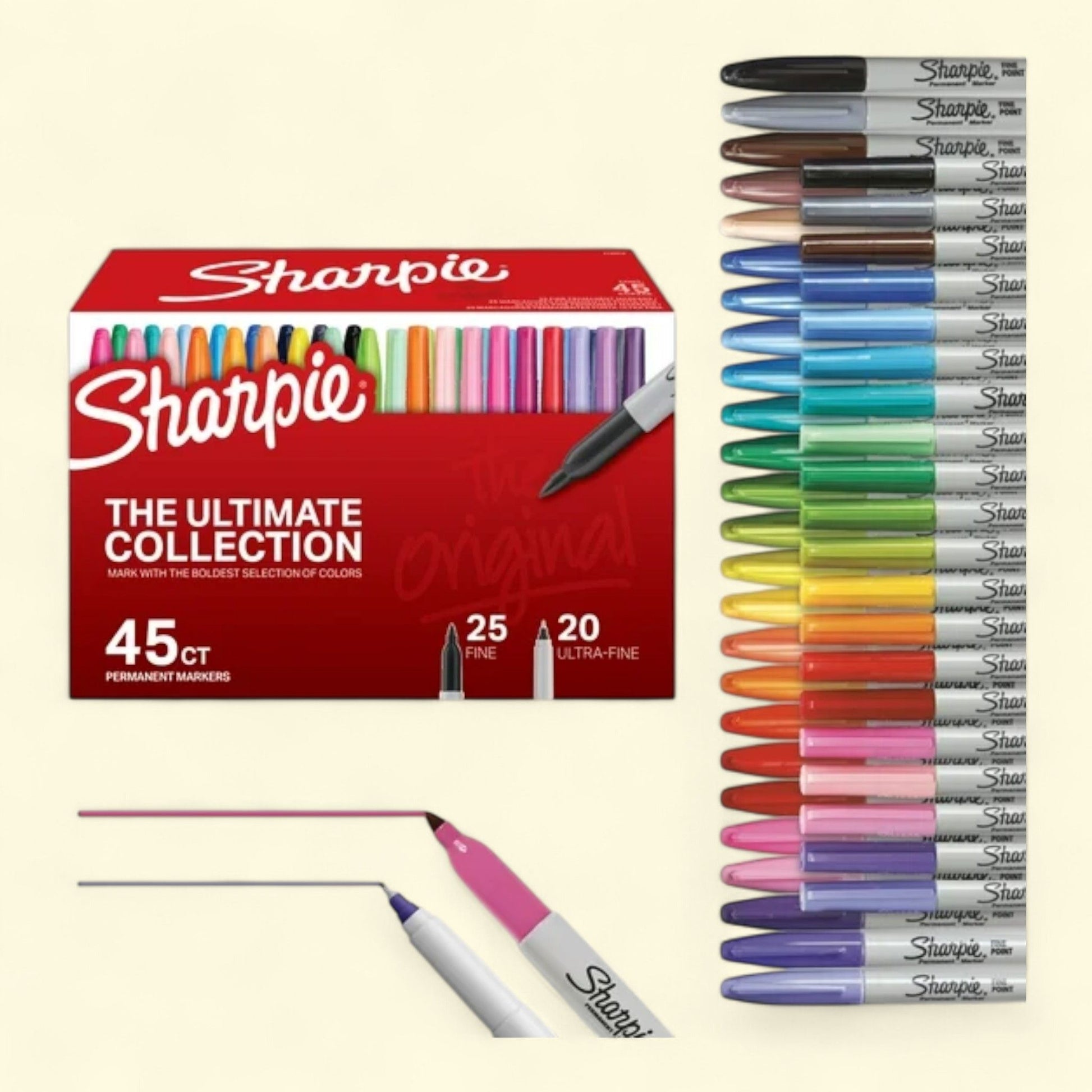 Sharpie Permanent Markers Ultimate Collection, 45 Count — authentic US product shipped worldwide by Treatspree