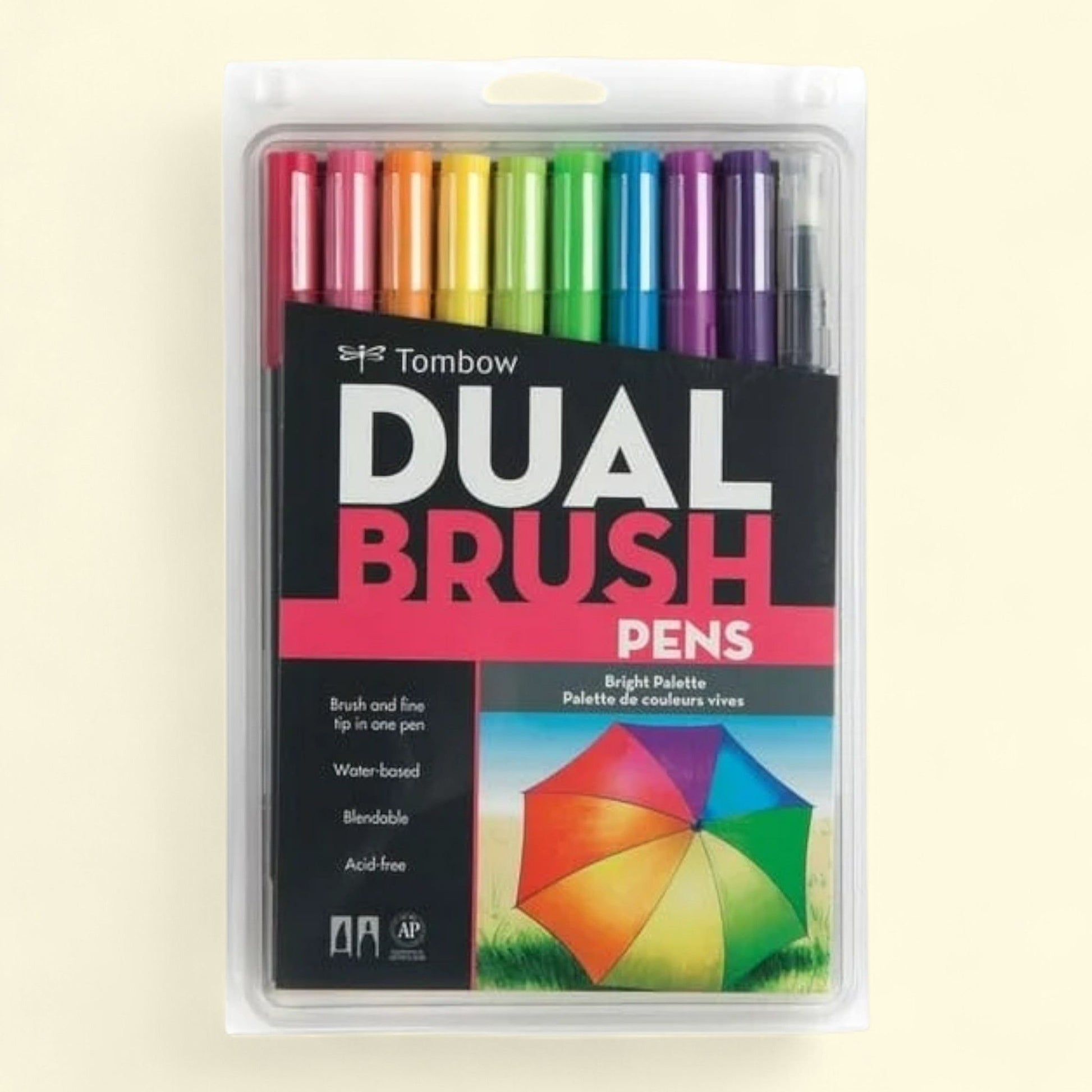 Tombow Dual Brush Pen, 10-Pack Bright — authentic US product shipped worldwide by Treatspree
