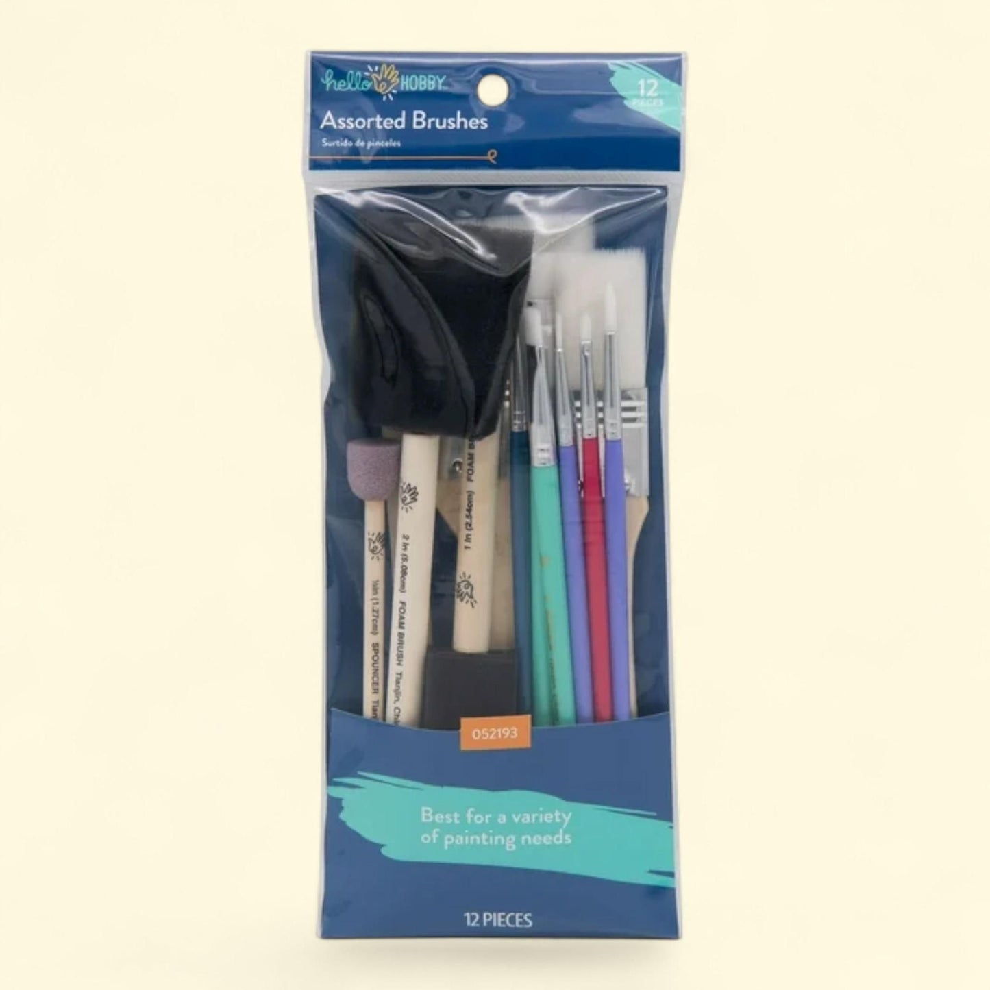 Hello Hobby Craft Brush and Foam Set, 12pc