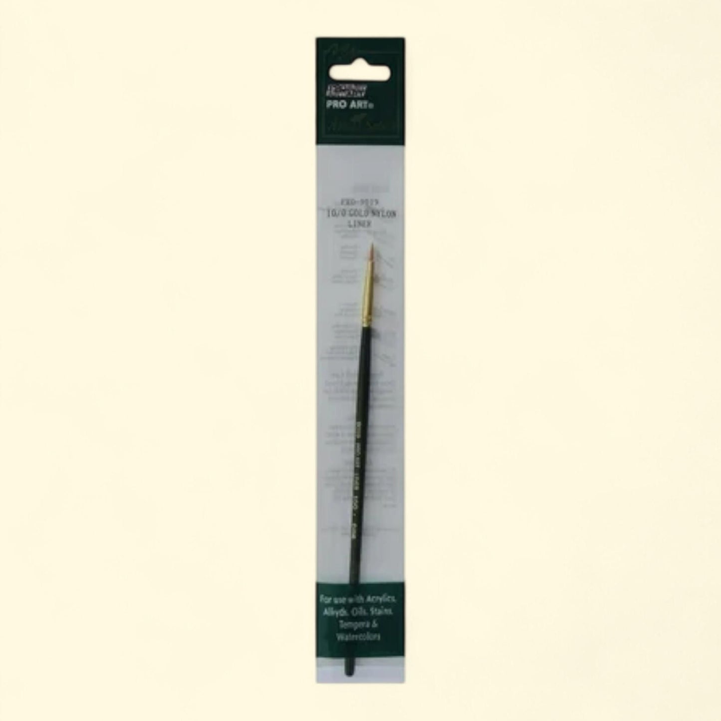 Pro Art Brush Gold Nylon Liner #10/0, 10/0 — authentic US product shipped worldwide by Treatspree