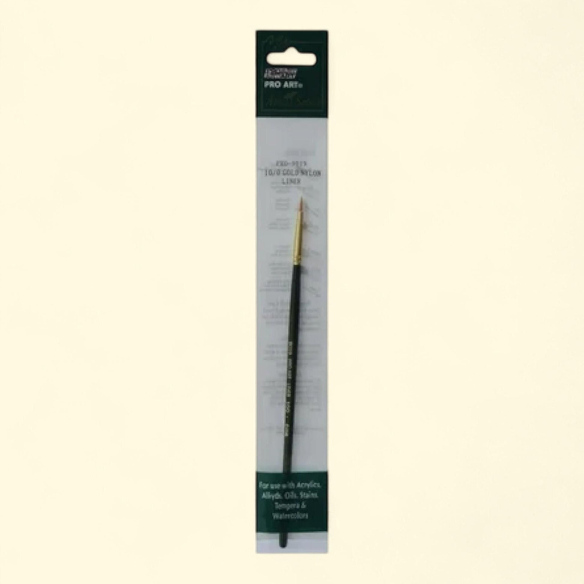 Pro Art Brush Gold Nylon Liner #10/0, 10/0 — authentic US product shipped worldwide by Treatspree