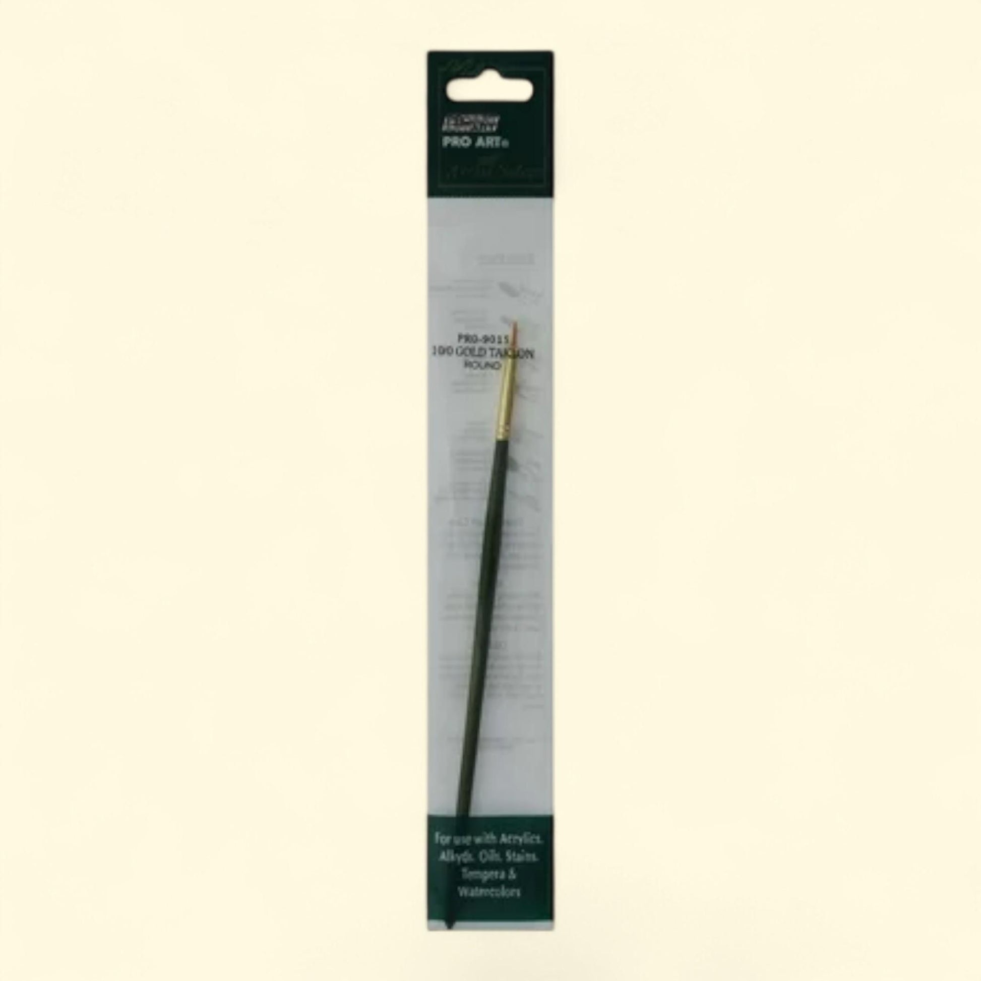 Pro Art Brush Gold Nylon Round #10/0, 1pc — authentic US product shipped worldwide by Treatspree