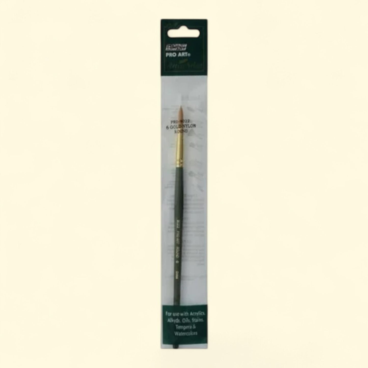 Pro Art Brush Gold Nylon Round #6, 6 Size — authentic US product shipped worldwide by Treatspree