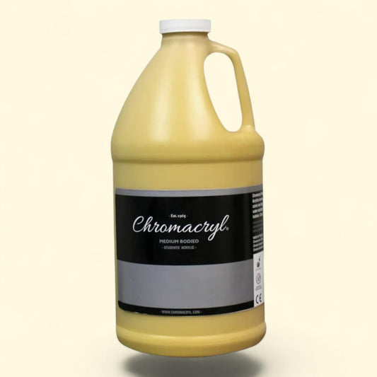 Chromacryl Students' Acrylics, Yellow Oxide, Half Gallon