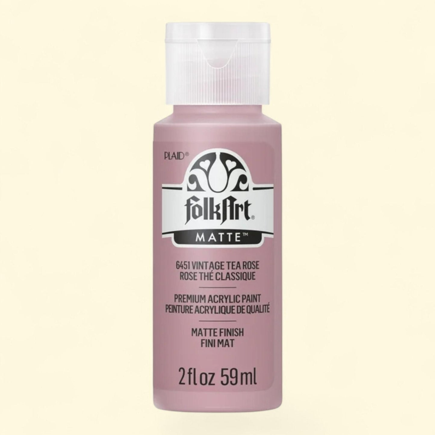 FolkArt Acrylic Craft Paint, Vintage Tea Rose, 2 fl oz