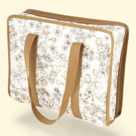 Dritz Project Organizer Bag, Soft Beige Floral, 1 ct