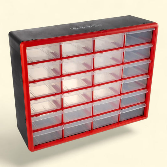 Stalwart Plastic Drawers Organizer, 24 Drawers, 1 ct