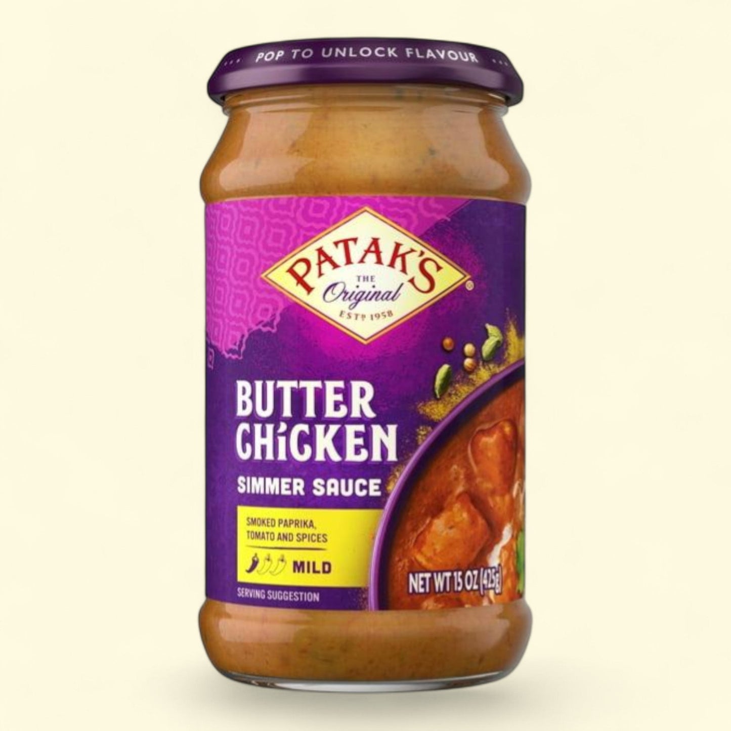 Patak's Butter Chicken Simmer Sauce, 15 oz