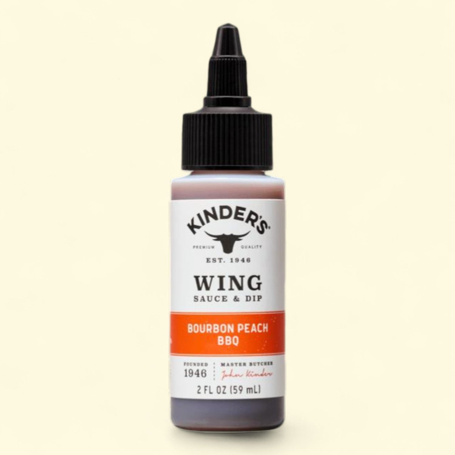 Kinder's Bourbon Peach BBQ Wing Sauce, 2 fl oz