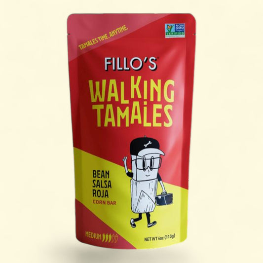 FILLO'S Walking Tamales Bean Salsa Roja Tamale, 4 oz