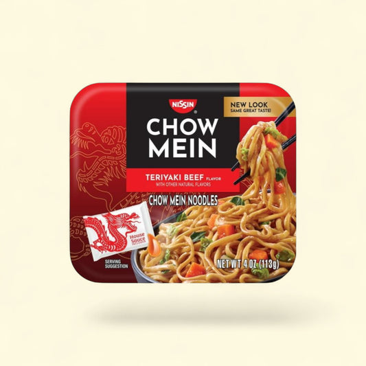 Nissin Foods Chow Mein Instant Noodles, Teriyaki Beef Flavor, 4.0 o... — authentic US product shipped worldwide by Treatspree