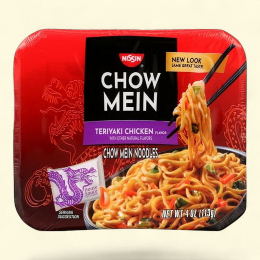 Nissin Foods Chow Mein Instant Noodles, Teriyaki Chicken Flavor, 4.0 oz Tray