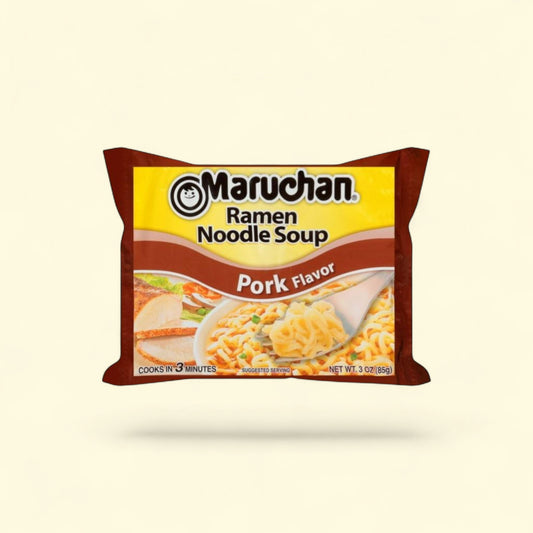 Maruchan Ramen Noodle Pork Flavor Soup, 3 oz — authentic US product shipped worldwide by Treatspree
