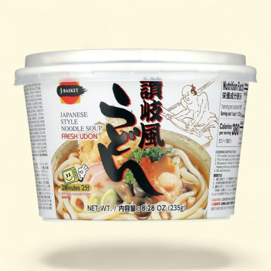 J-Basket Fresh Udon Noodle Soup, 8.28 oz