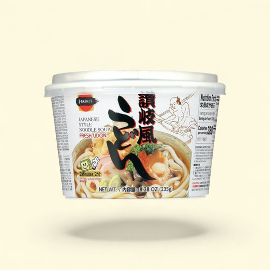 J-Basket Fresh Udon Noodle Soup, 8.28 oz — authentic US product shipped worldwide by Treatspree