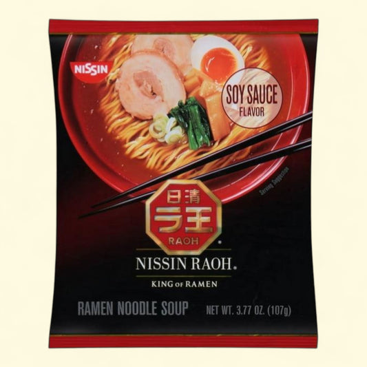 Nissin Foods Raoh Ramen Noodle Soup, Umami Soy Sauce Flavor, 3.77 oz Bag
