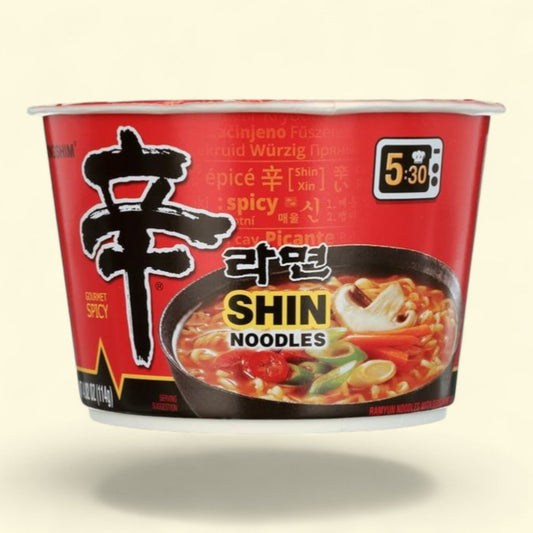 Nongshim Shin Ramyun Spicy Beef Ramen Noodle Soup, 4.02oz