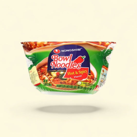 Nongshim Bowl Noodle Hot & Spicy Beef Ramyun, 3.03oz — authentic US product shipped worldwide by Treatspree