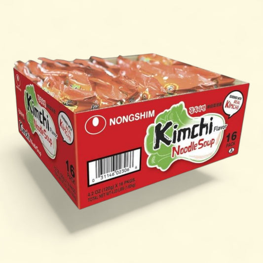 Nongshim Kimchi Ramen Noodle Soup, 4.2oz x 16 Count